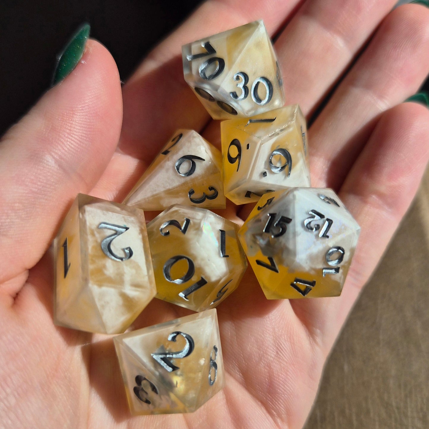 Lemon Drops - 7pc Dice Set