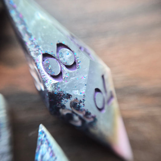 Stardust Cascade - 7pc Dice Set