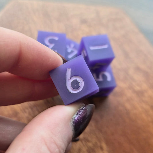 Purple with Lavender Numbers - D6 Set
