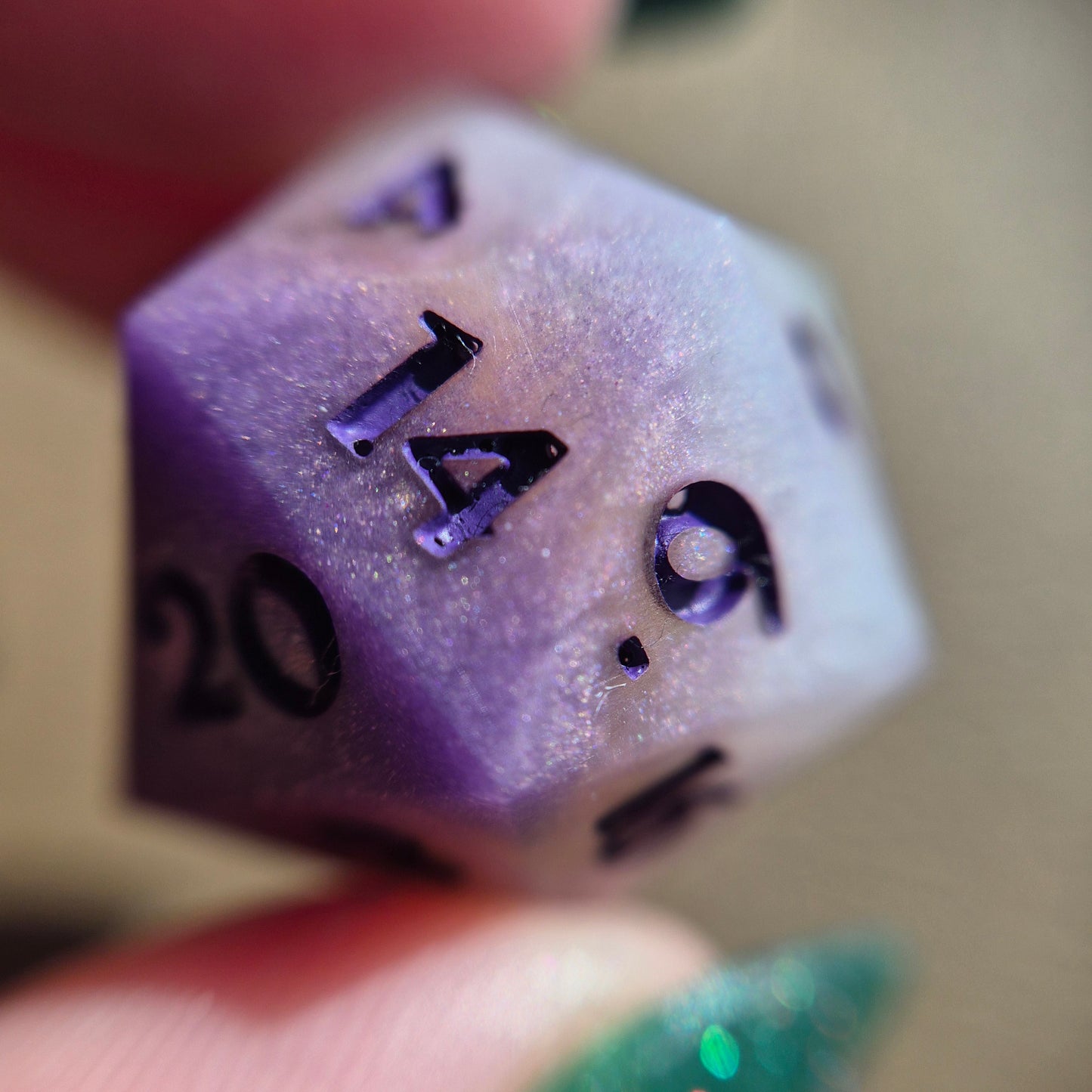 Purple to Pink Gradient - D20 and D6 Duo set