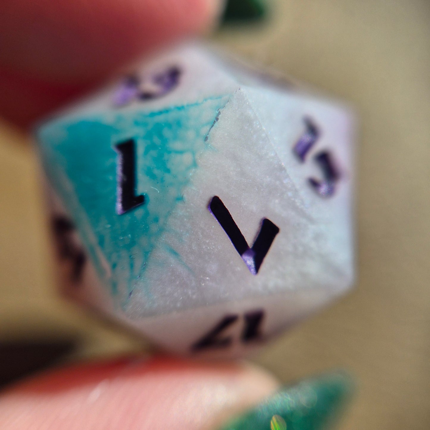 Purple to Pink Gradient - D20 and D6 Duo set