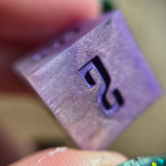 Purple to Pink Gradient - D20 and D6 Duo set