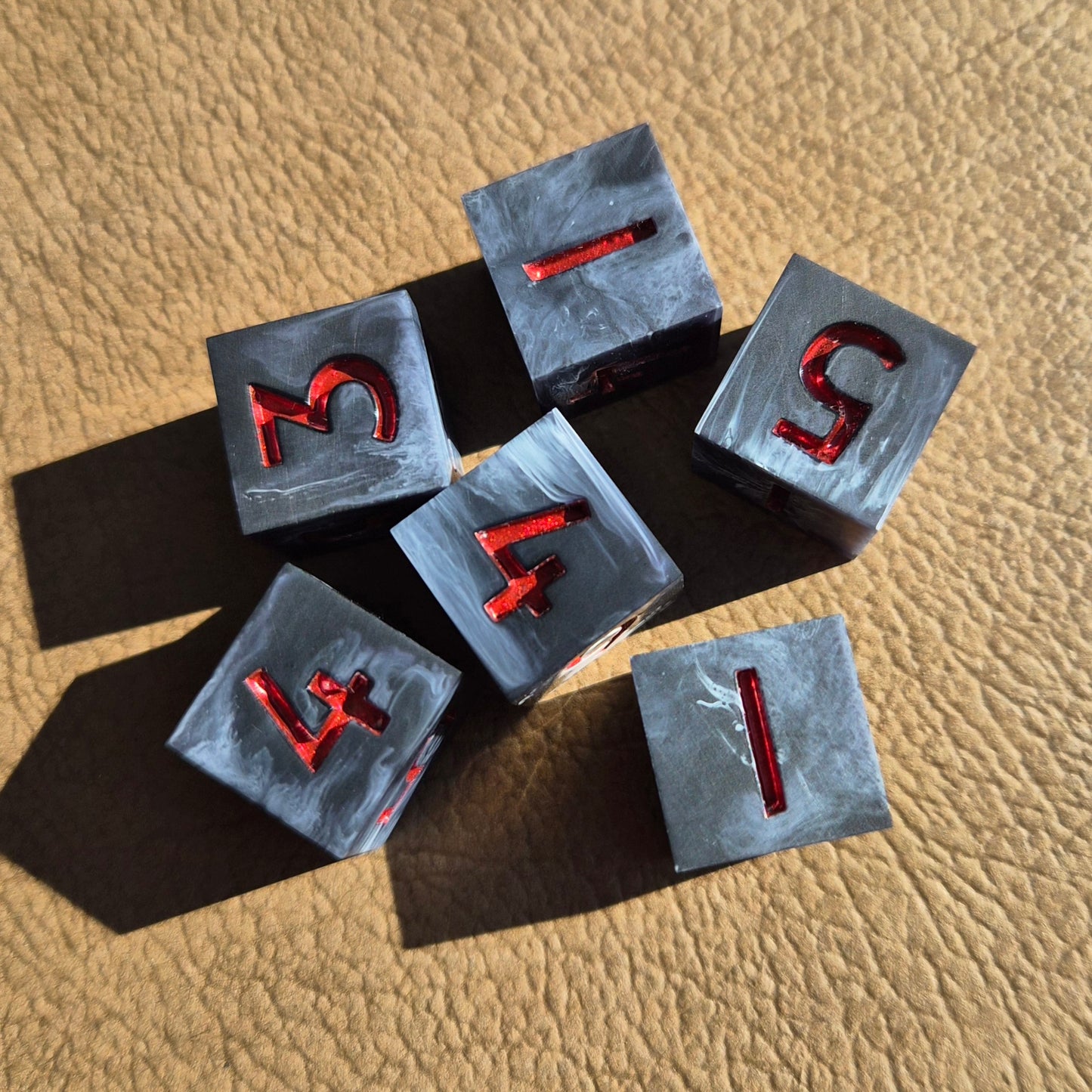 Fallen Knight - D6 6pc set - Number Version