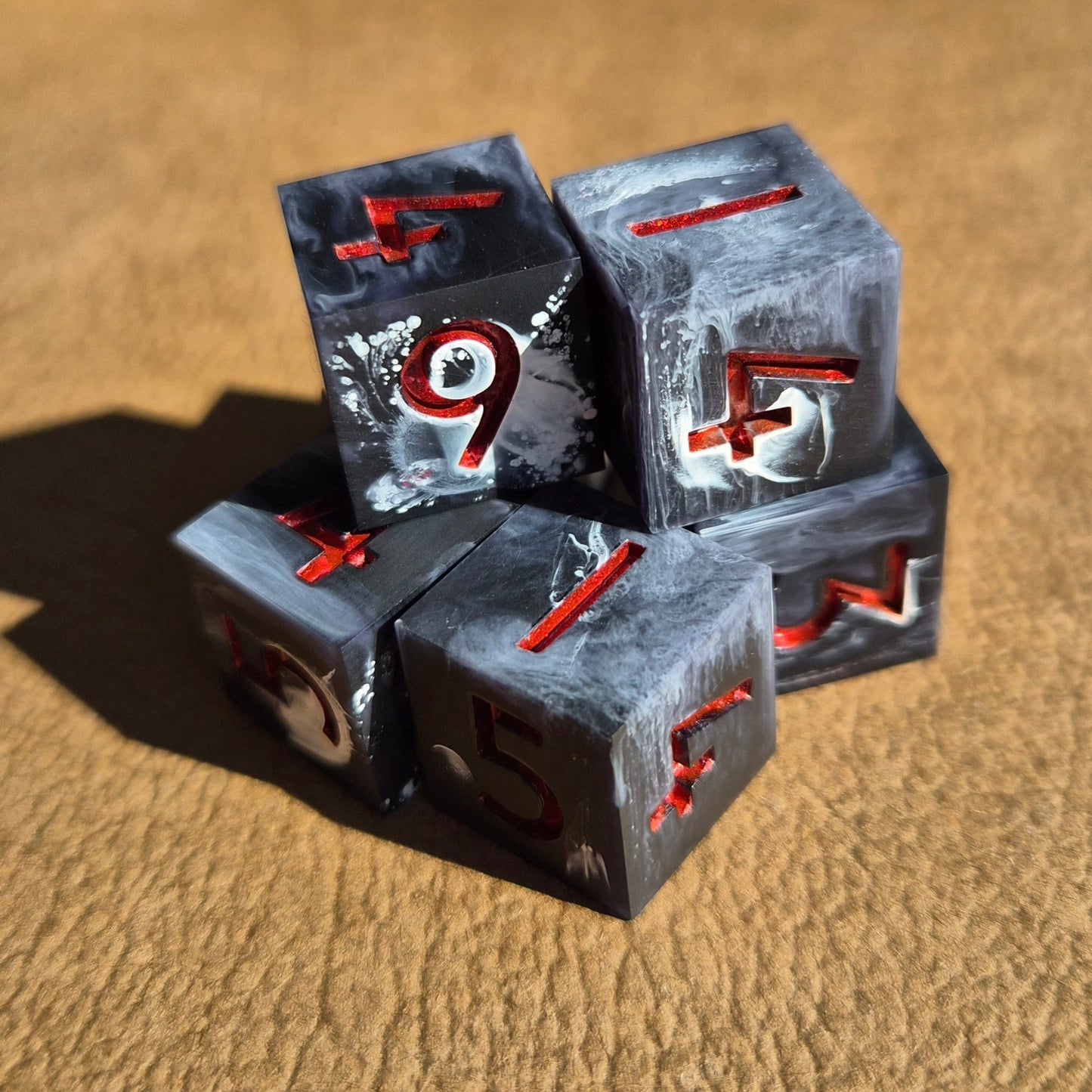 Fallen Knight - D6 6pc set - Number Version