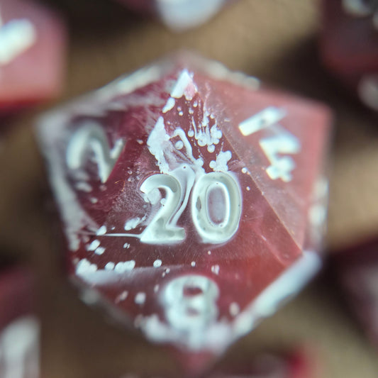 Bloodmoon Swirl - 7pc Dice Set
