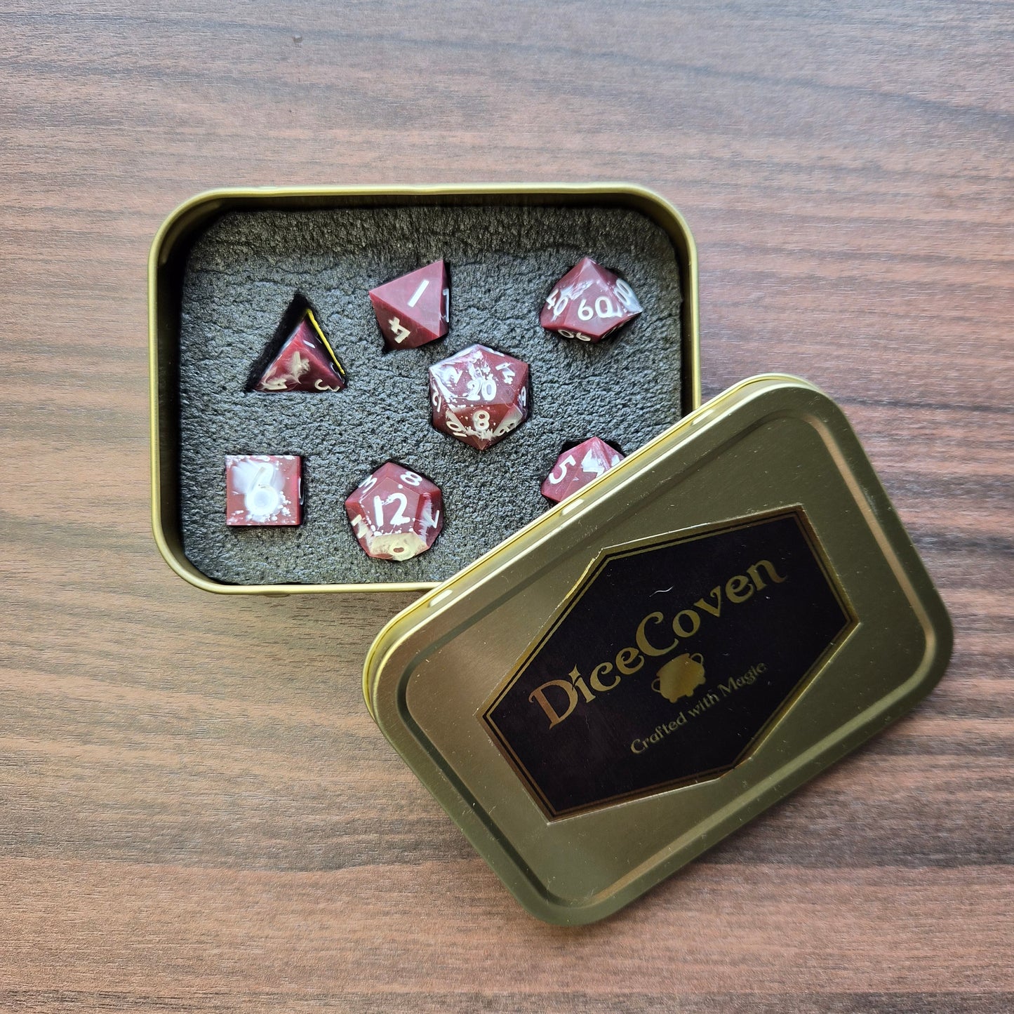 Bloodmoon Swirl - 7pc Dice Set