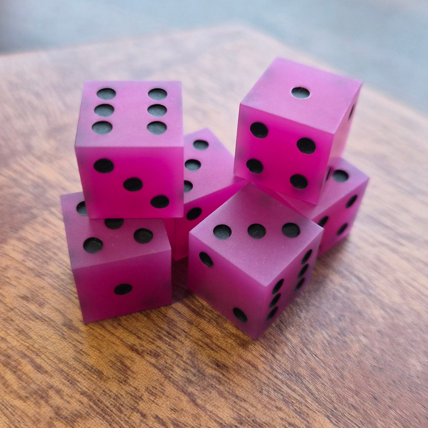Pink with Black Dots - D6 Set