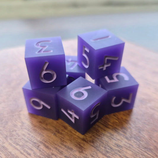 Purple with Lavender Numbers - D6 Set