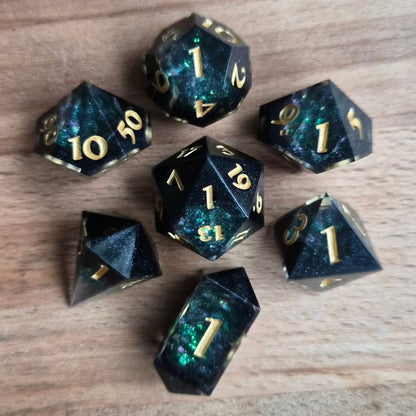 Custom - 7pc Dice Set (Geodes) - DiceCoven