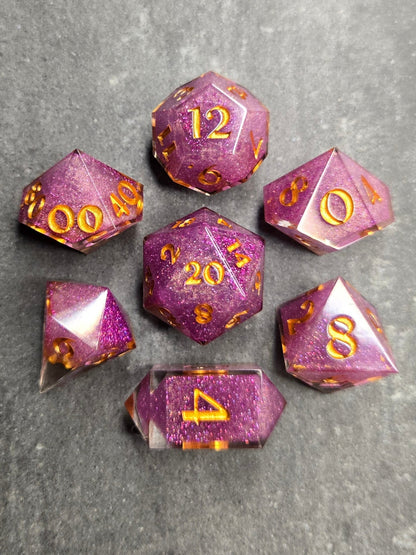 Custom - 7pc Dice Set (Geodes) - DiceCoven